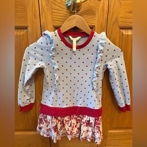 Matilda Jane Blue and Red Polka Dot Sweater